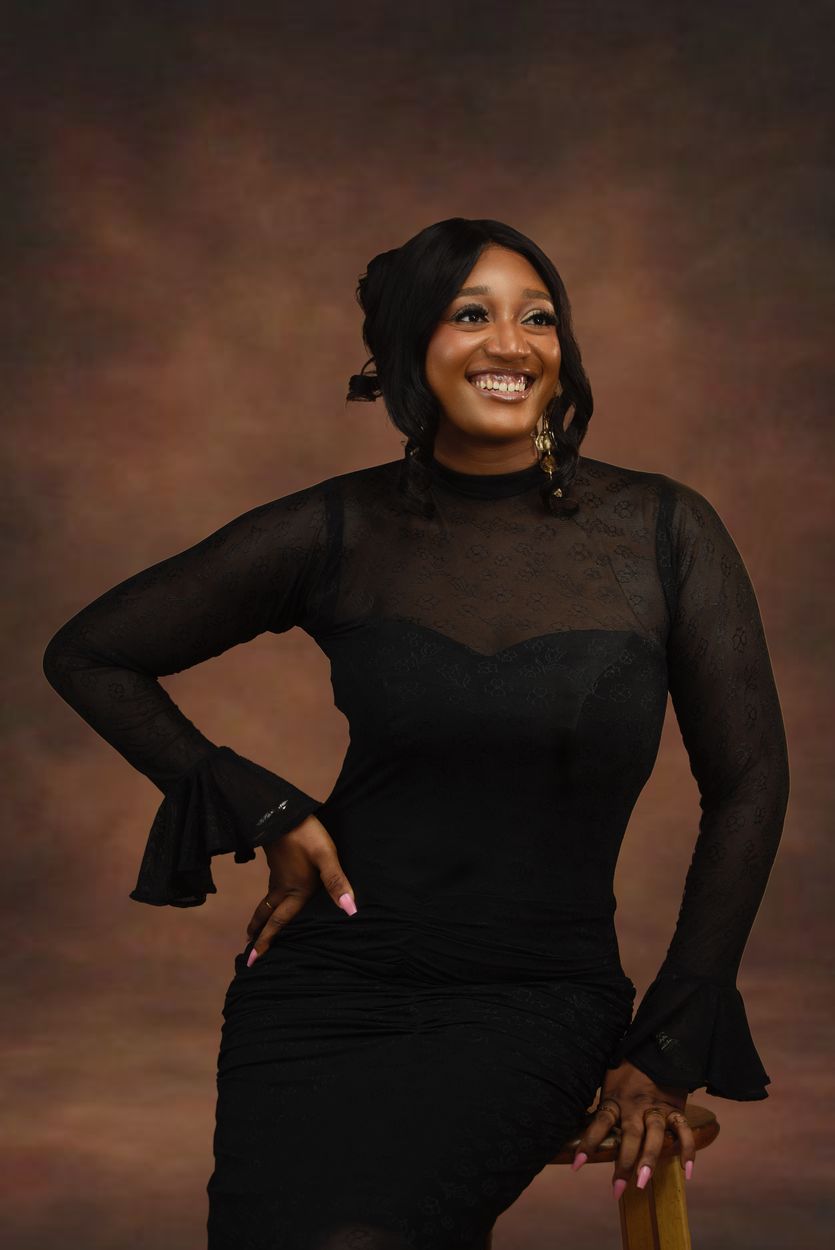 Nancy-Olive Tamuno smiling in a black dress